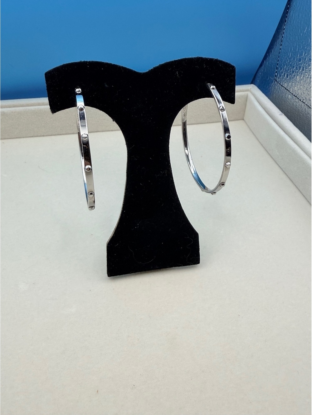 Michael Kors Sterling Silver large hoop earrings